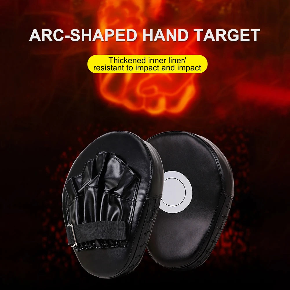 5-Finger Curved Hand Target Punching Mitts | PU Leather Kickboxing Pads for Karate, Muay Thai, Boxing Training