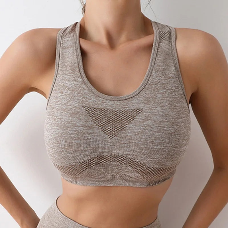 Women's Seamless Yoga Set – Sport Bra & High-Waist Leggings for Workout