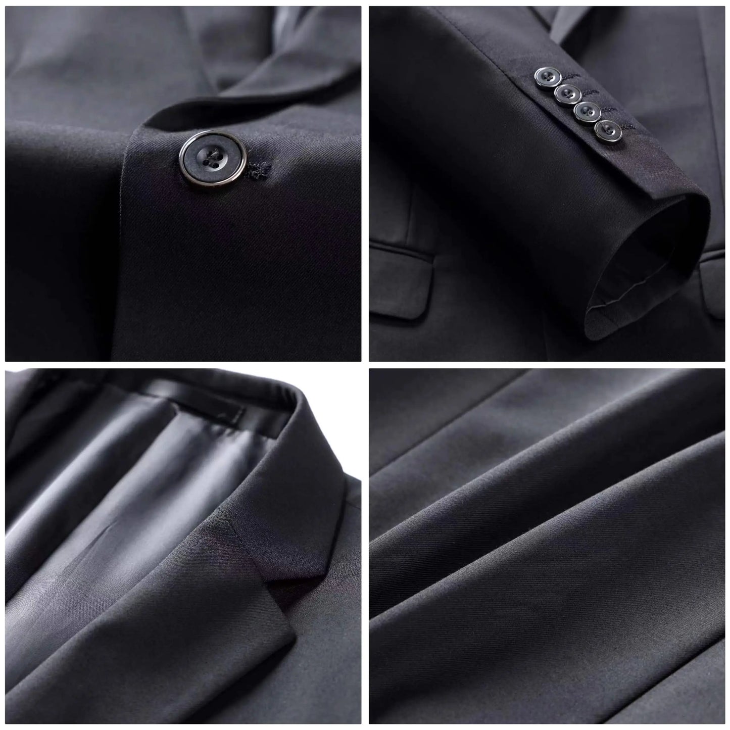 TweedLad Men's Business Suit Set – Regular Fit Tuxedo Jacket and Trousers, Stylish Formal Wear for Groomsmen, Weddings, and Events