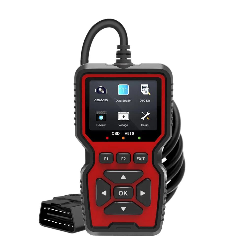 New OBD2 V519 Scanner - Professional Mechanic OBDII Diagnostic Code Reader for Check Engine Light, Live Data, and Code Reading/Erasing