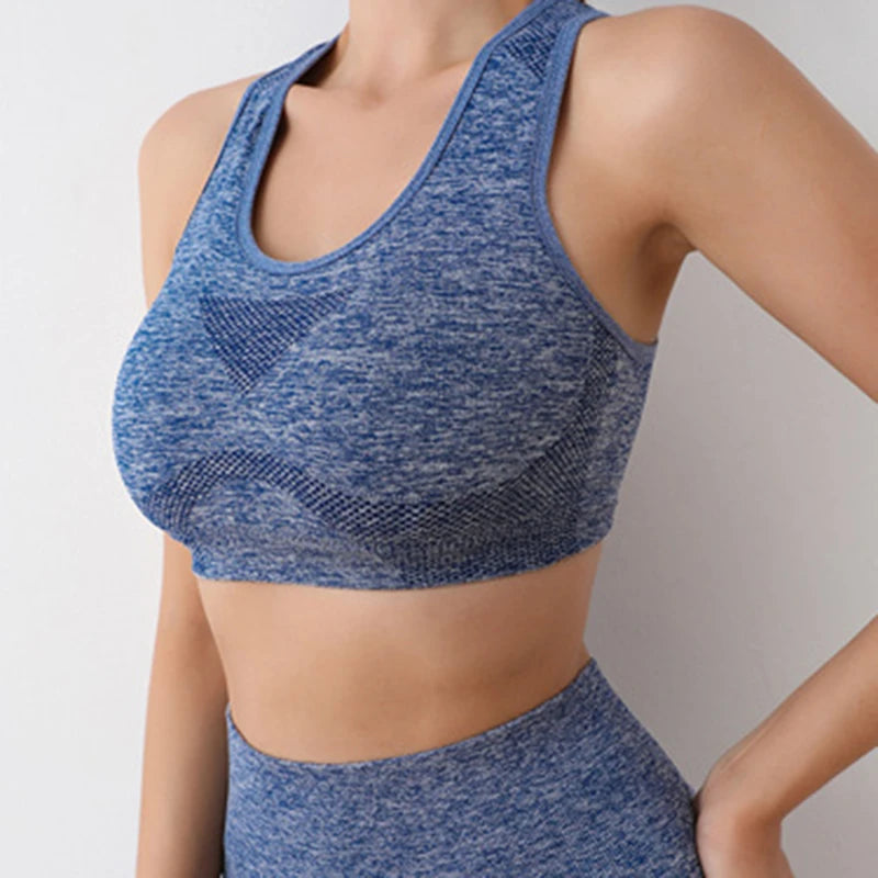 Women's Seamless Yoga Set – Sport Bra & High-Waist Leggings for Workout