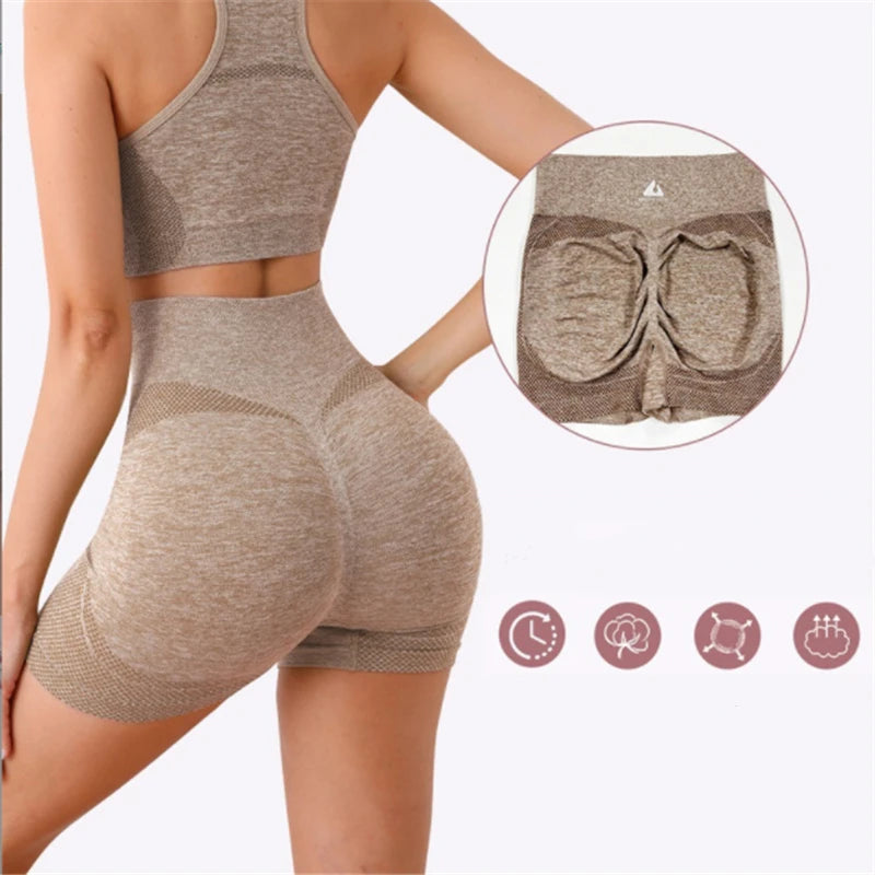 Women's Seamless Yoga Set – Sport Bra & High-Waist Leggings for Workout