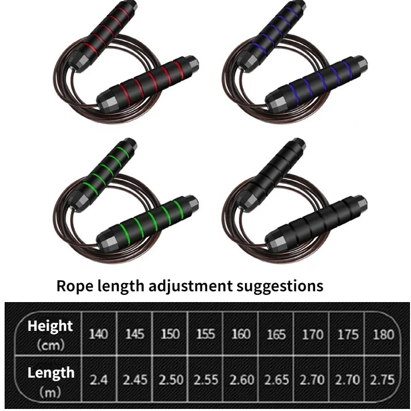 Rapid Speed Jump Rope – Adjustable Steel Skipping Rope for Fitness, Weight Loss, Gym Training & Home Workouts