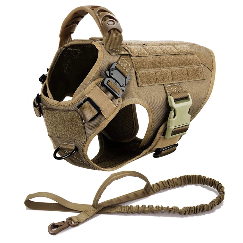 Premium Large Dog Harness and Leash Set for German Shepherds and Malinois – Adjustable Training and Walking Vest with Collar for Medium and Large Dogs