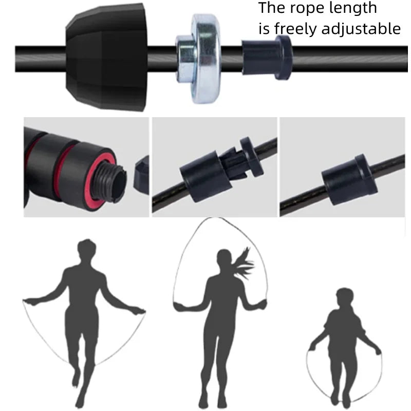 Rapid Speed Jump Rope – Adjustable Steel Skipping Rope for Fitness, Weight Loss, Gym Training & Home Workouts