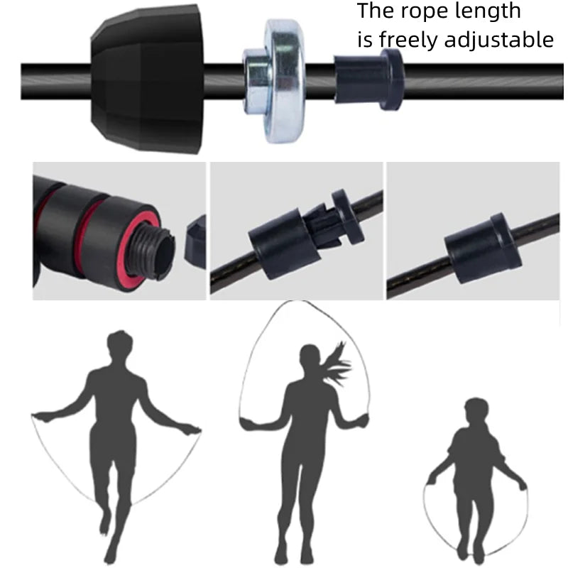 Rapid Speed Jump Rope – Adjustable Steel Skipping Rope for Fitness, Weight Loss, Gym Training & Home Workouts
