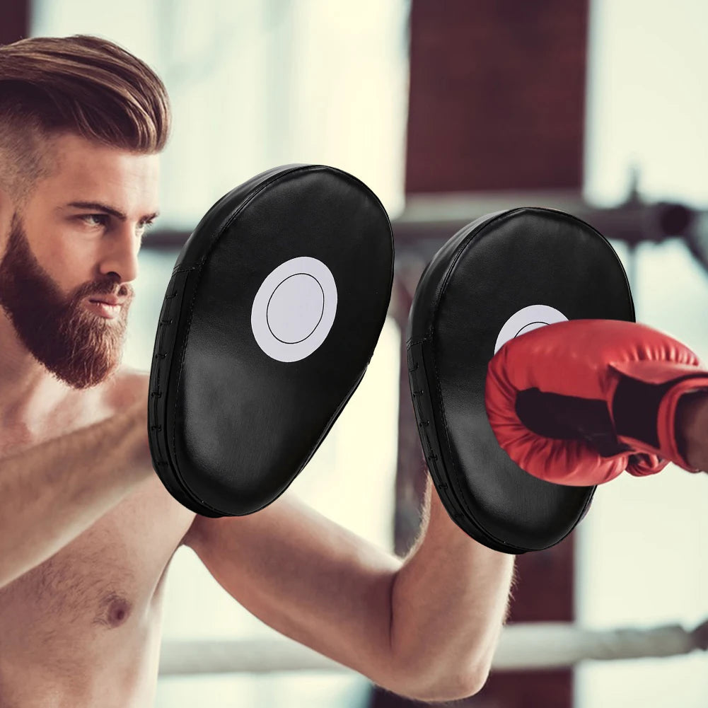 5-Finger Curved Hand Target Punching Mitts | PU Leather Kickboxing Pads for Karate, Muay Thai, Boxing Training