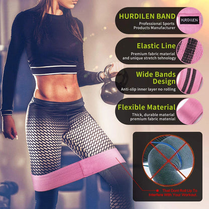 Elastic Rubber Resistance Bands Set – Yoga, Hip Circle Expander, Gym & Home Workout – 3PCs