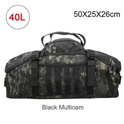 40L/60L/80L Tactical MOLLE Duffle Backpack – Military-Grade Gym, Travel & Outdoor Gear Bag