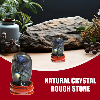 Natural Raw Crystal Stones with Display Base – Rough Healing Crystals for Meditation, Energy Balancing & Home Décor
