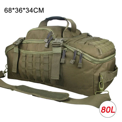 40L/60L/80L Tactical MOLLE Duffle Backpack – Military-Grade Gym, Travel & Outdoor Gear Bag