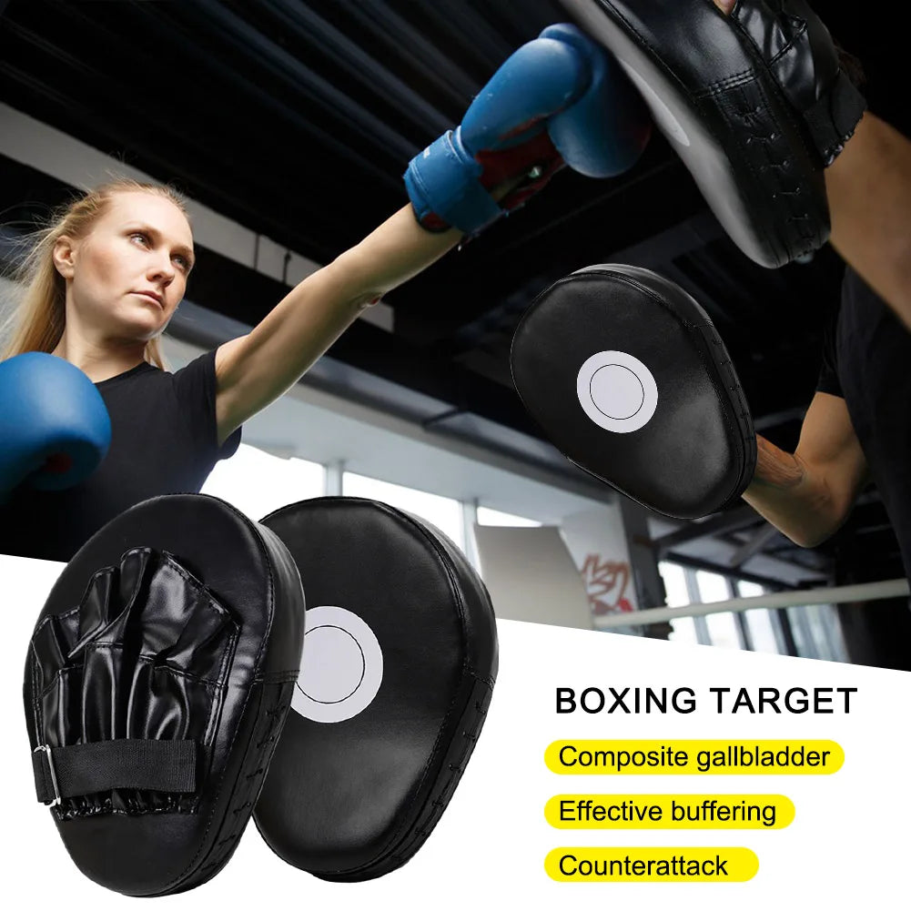 5-Finger Curved Hand Target Punching Mitts | PU Leather Kickboxing Pads for Karate, Muay Thai, Boxing Training