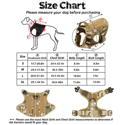 Premium Large Dog Harness and Leash Set for German Shepherds and Malinois – Adjustable Training and Walking Vest with Collar for Medium and Large Dogs