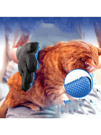 ✨ Kids Pet Grooming Kit – Dog, Cat, Rabbit Care | 2-Sided Brush & Bath Glove | De-Shedding & De-Matting Fur Cleaning Tool