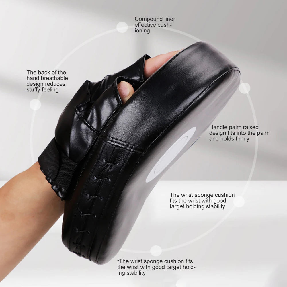 5-Finger Curved Hand Target Punching Mitts | PU Leather Kickboxing Pads for Karate, Muay Thai, Boxing Training