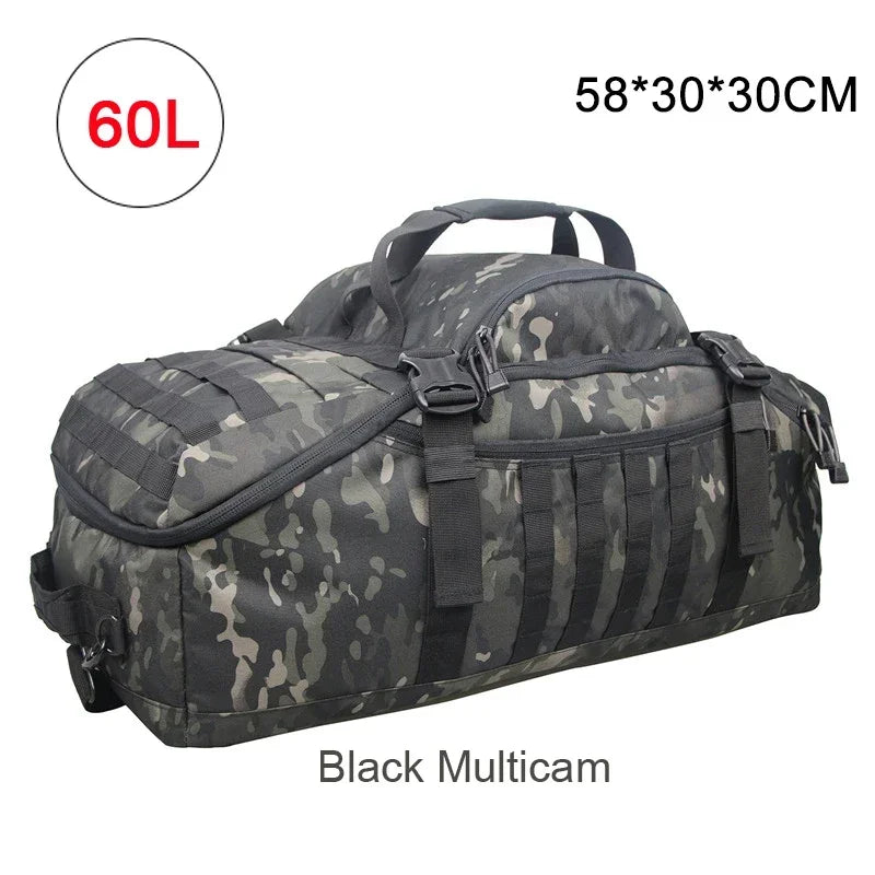 40L/60L/80L Tactical MOLLE Duffle Backpack – Military-Grade Gym, Travel & Outdoor Gear Bag