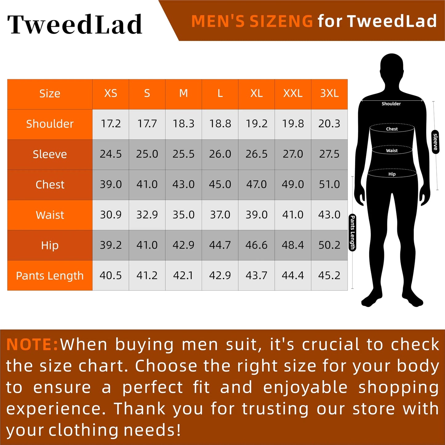 TweedLad Men's Business Suit Set – Regular Fit Tuxedo Jacket and Trousers, Stylish Formal Wear for Groomsmen, Weddings, and Events