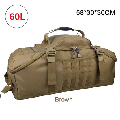 40L/60L/80L Tactical MOLLE Duffle Backpack – Military-Grade Gym, Travel & Outdoor Gear Bag