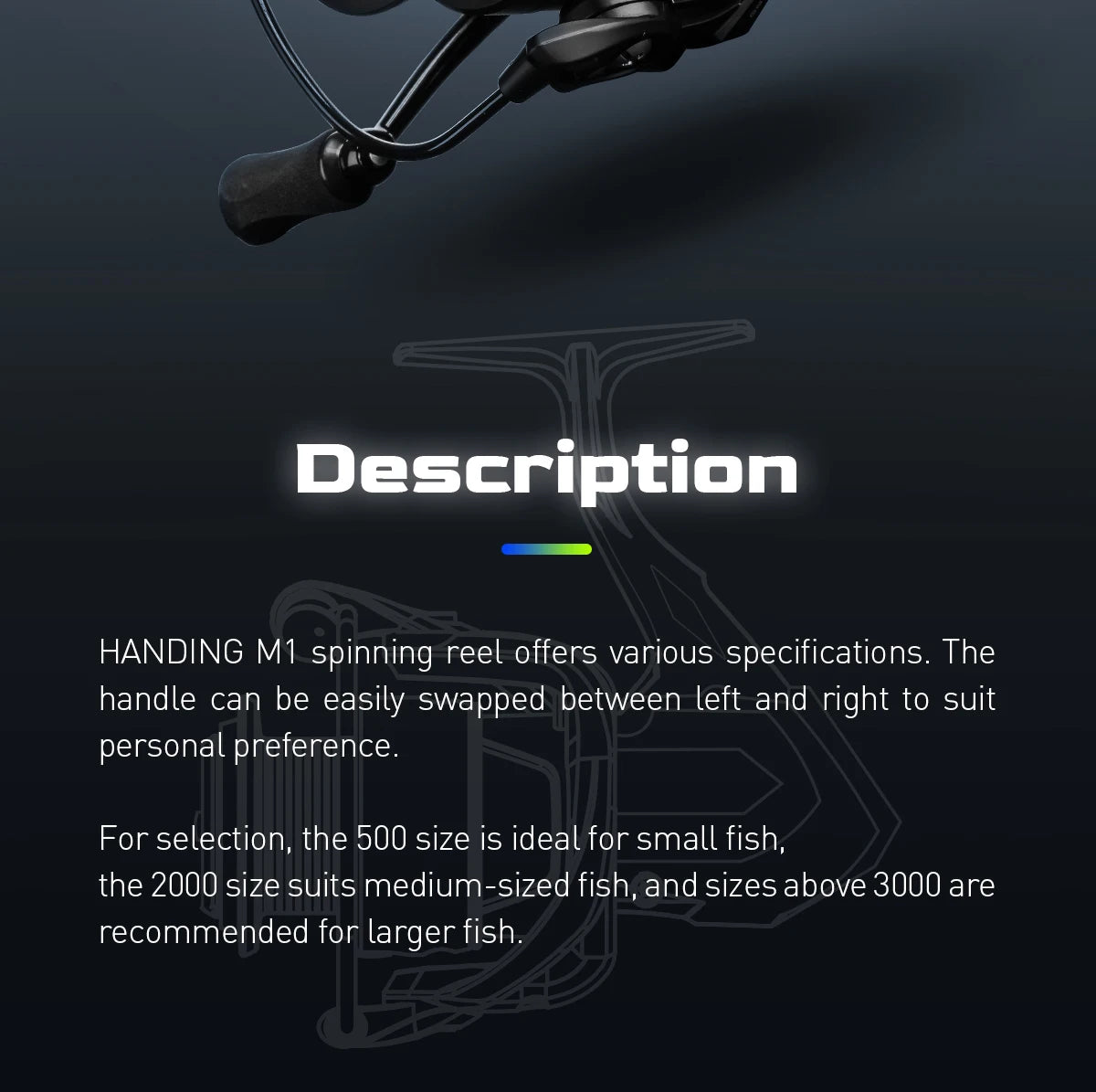Premium HANDING M1 Spinning Reel – Graphite Frame, 12kg Drag, 9+1 Bearings, 5.2:1 Gear Ratio – Versatile All-Purpose Fishing Reel