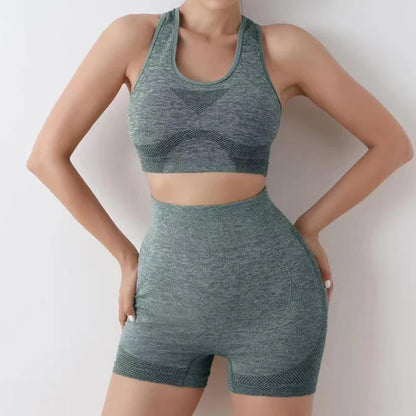 Women's Seamless Yoga Set – Sport Bra & High-Waist Leggings for Workout