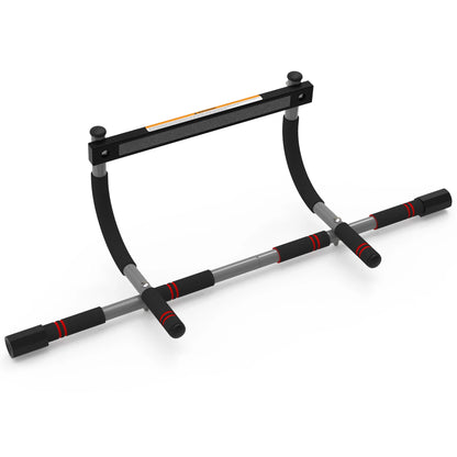 LEIKEFITNESS Adjustable Pull-Up Bar for Door Frames – Portable Upper Body Workout Equipment for Home Gyms