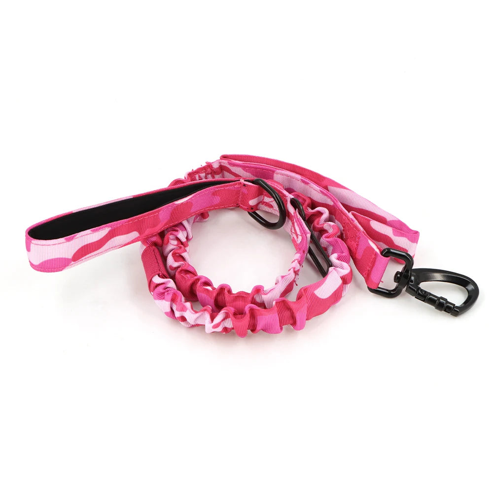 Military Pink Camouflage Dog Harness - Adjustable Tactical Training Vest for Large & Medium Dogs, German Shepherd Pet Leash Harness