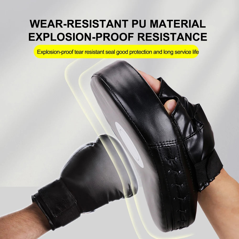 5-Finger Curved Hand Target Punching Mitts | PU Leather Kickboxing Pads for Karate, Muay Thai, Boxing Training