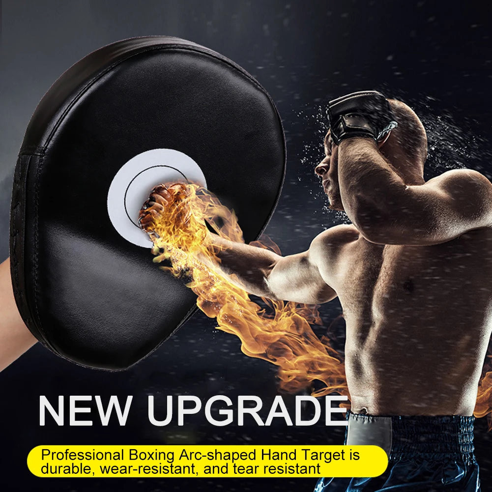 5-Finger Curved Hand Target Punching Mitts | PU Leather Kickboxing Pads for Karate, Muay Thai, Boxing Training