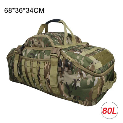 40L/60L/80L Tactical MOLLE Duffle Backpack – Military-Grade Gym, Travel & Outdoor Gear Bag