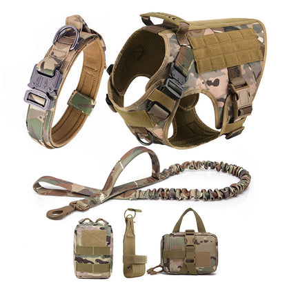 Premium Large Dog Harness and Leash Set for German Shepherds and Malinois – Adjustable Training and Walking Vest with Collar for Medium and Large Dogs