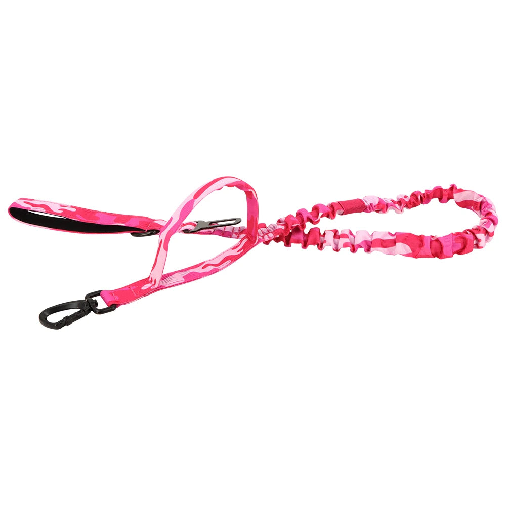 Military Pink Camouflage Dog Harness - Adjustable Tactical Training Vest for Large & Medium Dogs, German Shepherd Pet Leash Harness