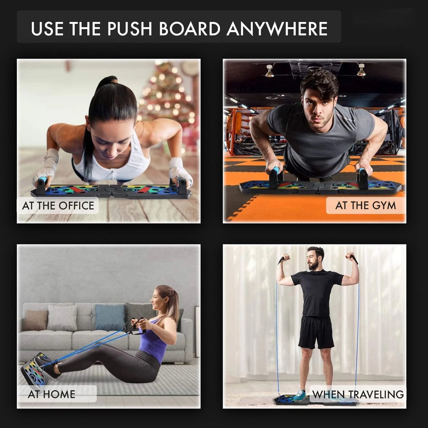 Portable Multifunctional Push-Up Board Set – Foldable Fitness Equipment for Chest, Abdomen, Arms, and Back Training