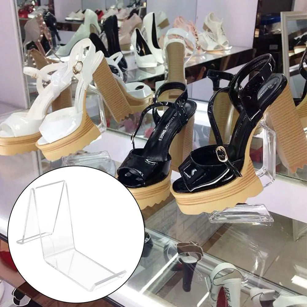 Premium Clear Acrylic Shoe Display Stand – Sneaker, Heel & Sandal Storage Rack Holder