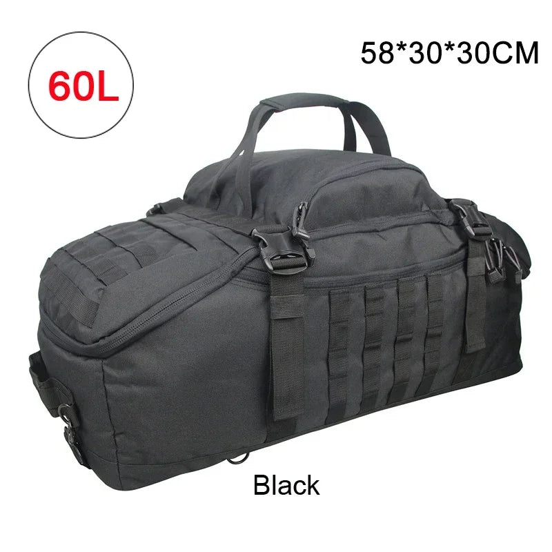 40L/60L/80L Tactical MOLLE Duffle Backpack – Military-Grade Gym, Travel & Outdoor Gear Bag