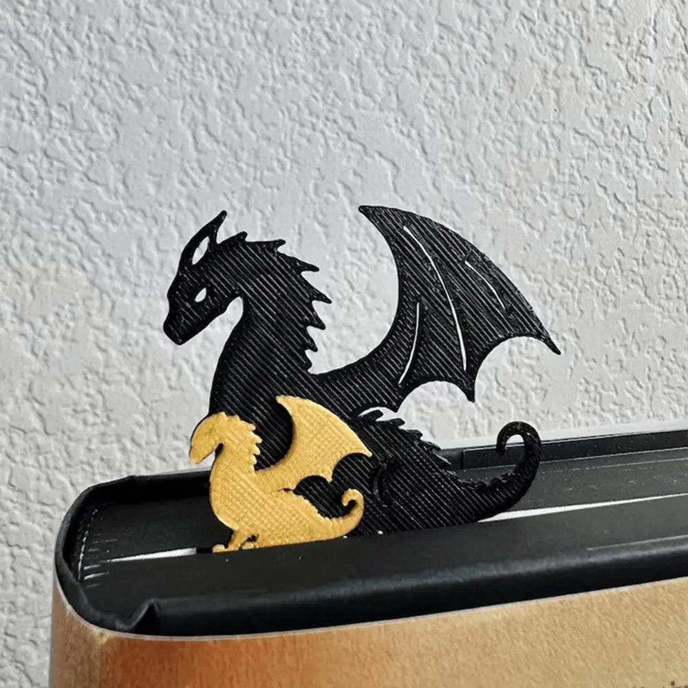 Fourth Wing Acrylic Dragon Tassel Bookmark – Mystical Black Fantasy Page Marker for Students & Teachers