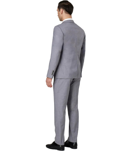 TweedLad Men's Business Suit Set – Regular Fit Tuxedo Jacket and Trousers, Stylish Formal Wear for Groomsmen, Weddings, and Events