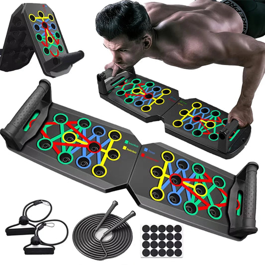 Portable Multifunctional Push-Up Board Set – Foldable Fitness Equipment for Chest, Abdomen, Arms, and Back Training