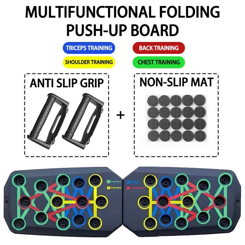 Portable Multifunctional Push-Up Board Set – Foldable Fitness Equipment for Chest, Abdomen, Arms, and Back Training