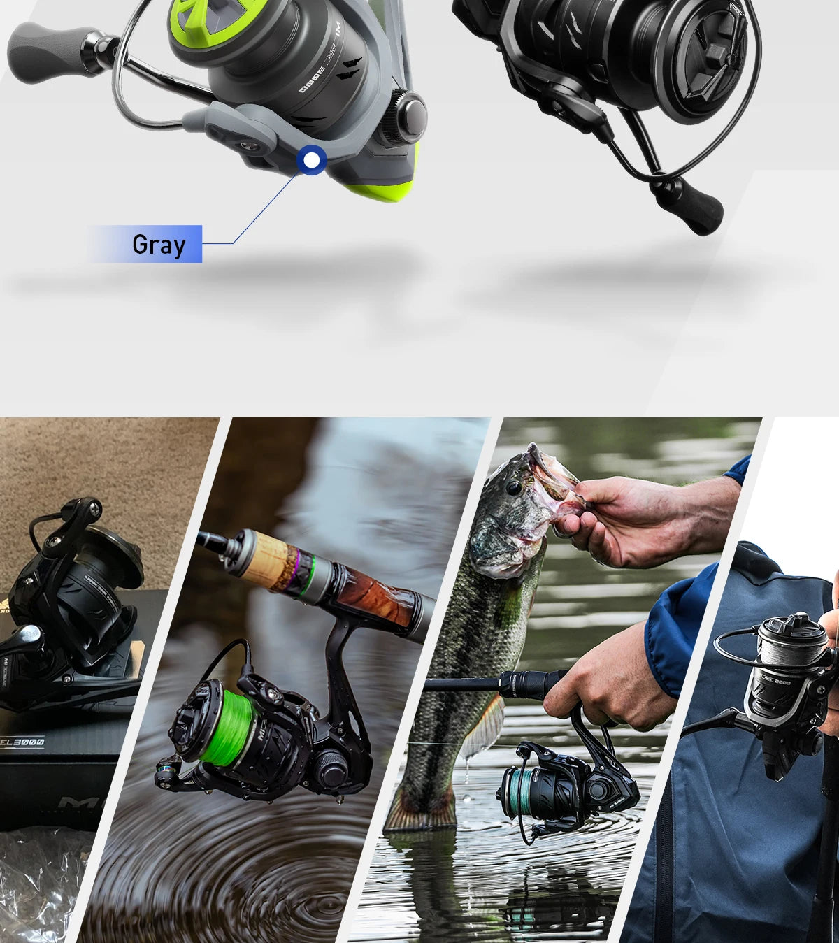 Premium HANDING M1 Spinning Reel – Graphite Frame, 12kg Drag, 9+1 Bearings, 5.2:1 Gear Ratio – Versatile All-Purpose Fishing Reel