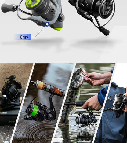 Premium HANDING M1 Spinning Reel – Graphite Frame, 12kg Drag, 9+1 Bearings, 5.2:1 Gear Ratio – Versatile All-Purpose Fishing Reel