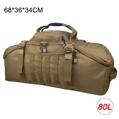 40L/60L/80L Tactical MOLLE Duffle Backpack – Military-Grade Gym, Travel & Outdoor Gear Bag