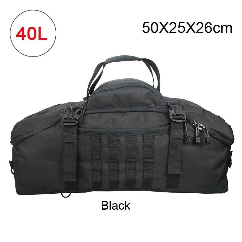 40L/60L/80L Tactical MOLLE Duffle Backpack – Military-Grade Gym, Travel & Outdoor Gear Bag