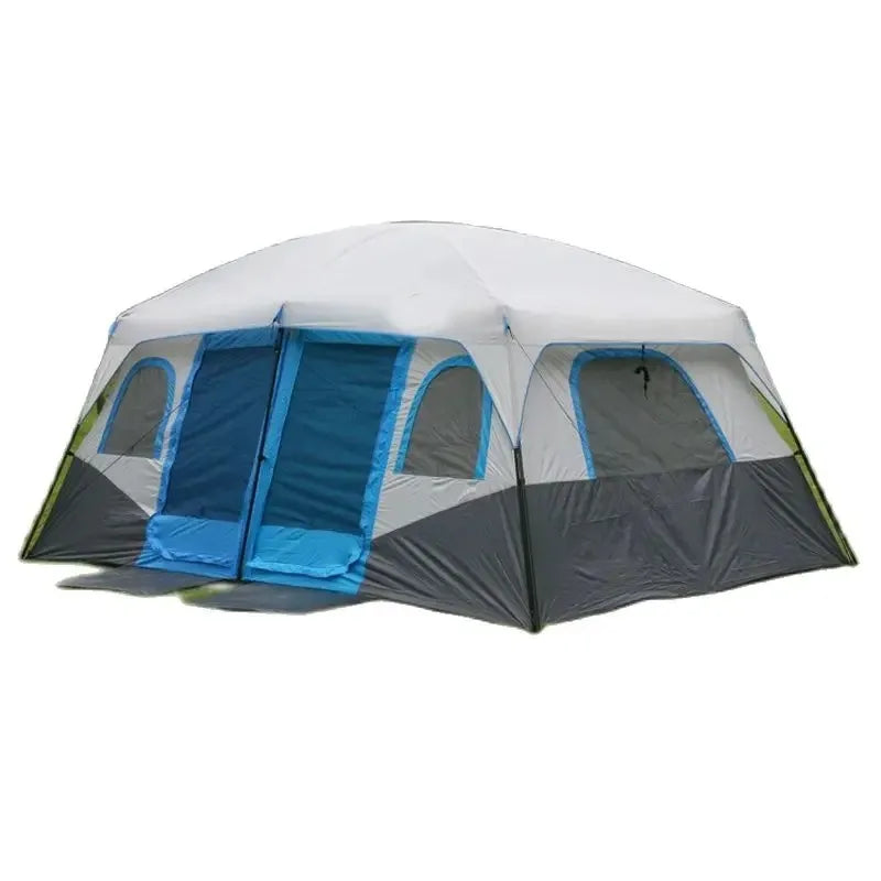 Glamping Tourist Extra-Large Family Camping Tent – Waterproof, UV-Protected, 2 Living Rooms, Fits Up to 12 People