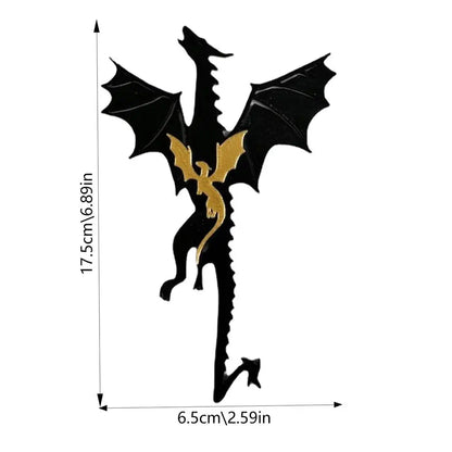 Fourth Wing Acrylic Dragon Tassel Bookmark – Mystical Black Fantasy Page Marker for Students & Teachers