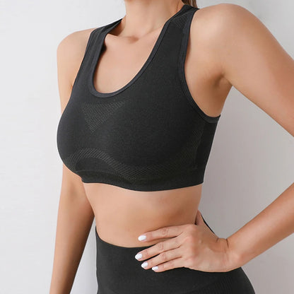 Women's Seamless Yoga Set – Sport Bra & High-Waist Leggings for Workout