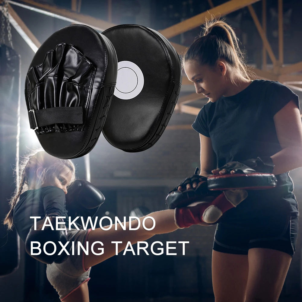 5-Finger Curved Hand Target Punching Mitts | PU Leather Kickboxing Pads for Karate, Muay Thai, Boxing Training