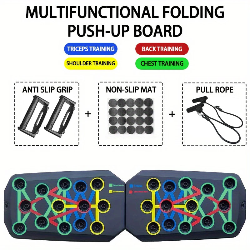 Portable Multifunctional Push-Up Board Set – Foldable Fitness Equipment for Chest, Abdomen, Arms, and Back Training