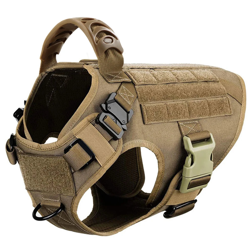 Premium Large Dog Harness and Leash Set for German Shepherds and Malinois – Adjustable Training and Walking Vest with Collar for Medium and Large Dogs