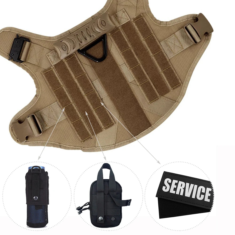 Premium Large Dog Harness and Leash Set for German Shepherds and Malinois – Adjustable Training and Walking Vest with Collar for Medium and Large Dogs
