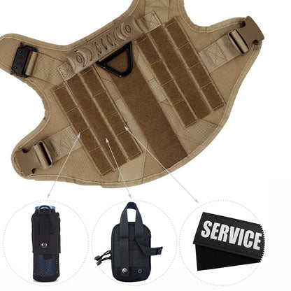 Premium Large Dog Harness and Leash Set for German Shepherds and Malinois – Adjustable Training and Walking Vest with Collar for Medium and Large Dogs